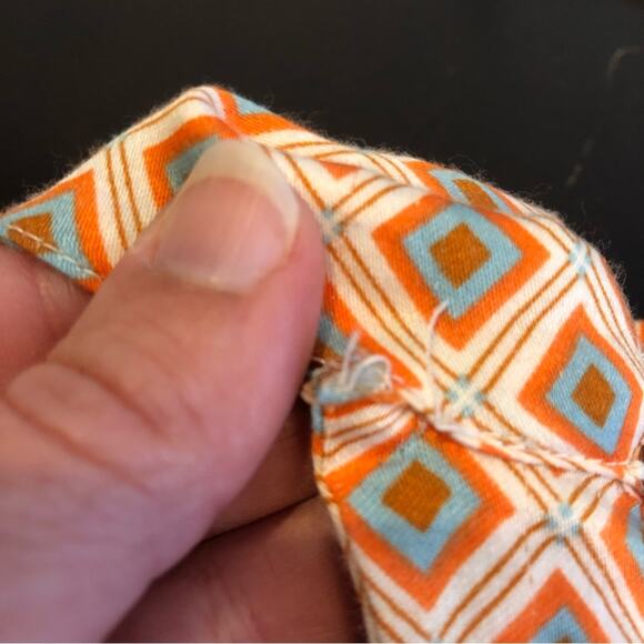 Free People It Takes Two ivory cream blue orange geometric dress size Small NWT - Picture 13 of 16